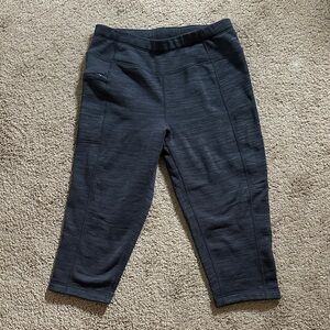 Title Nine 3/4 length Charcoal, Polartec Leggings, size M